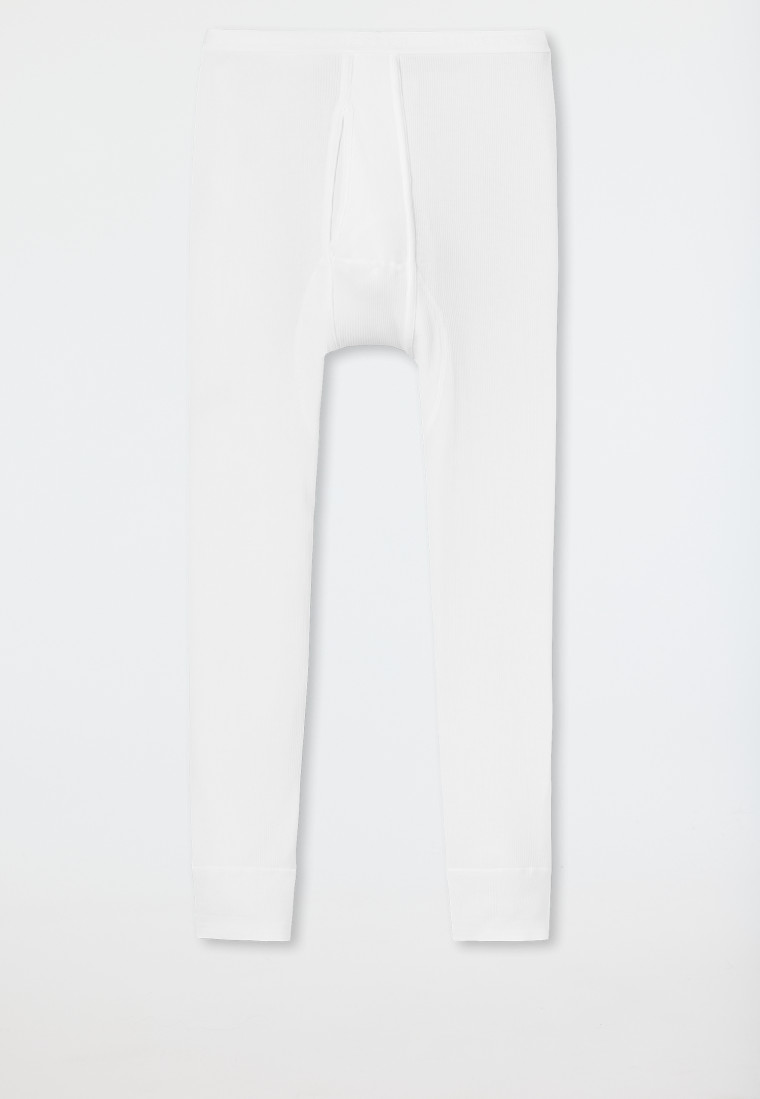 Schiesser Unterhose 3/4-lang Mit Eingriff Weiß - Original Doppelripp