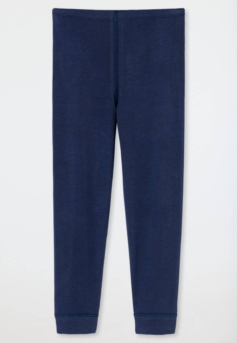 Schiesser Unterhose Lang 2er-Pack Organic Cotton Softbund Bündchen Dunkelblau - 95/5