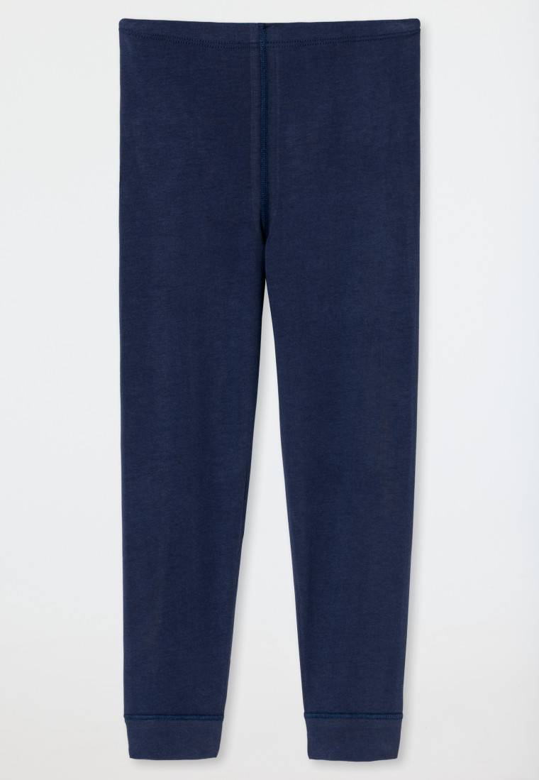 Schiesser Unterhose Lang 2er-Pack Organic Cotton Softbund Bündchen Dunkelblau - 95/5