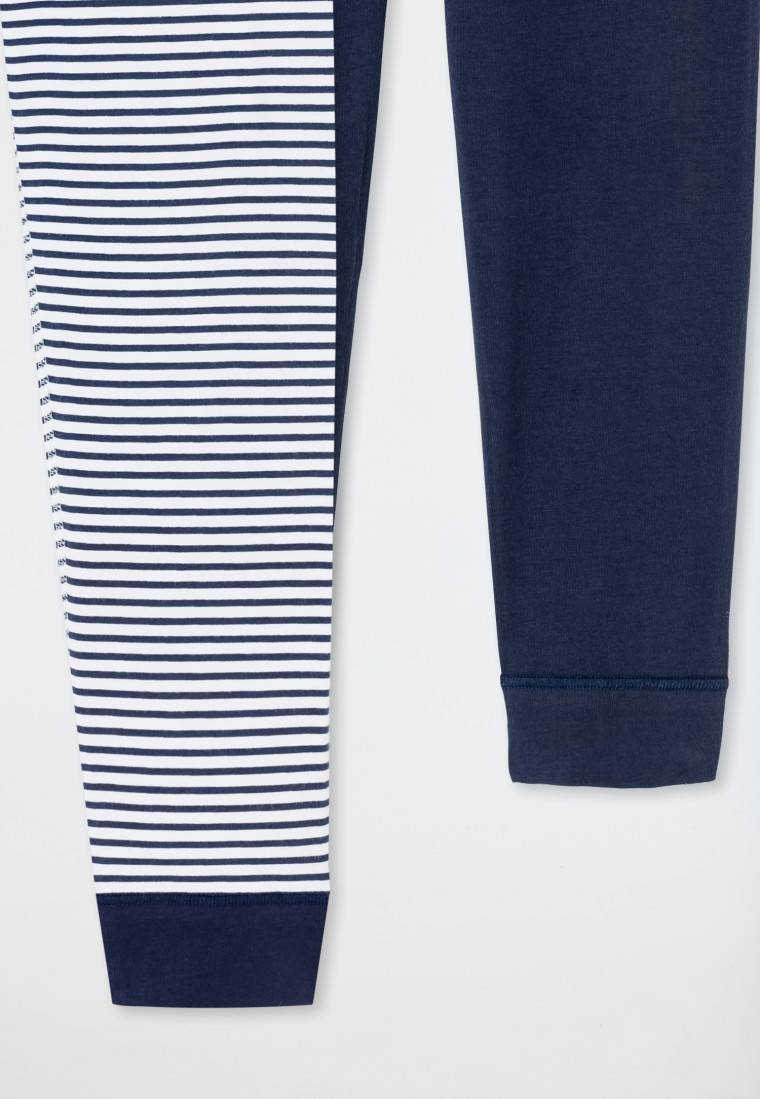 Schiesser Unterhose Lang 2er-Pack Organic Cotton Softbund Bündchen Dunkelblau - 95/5