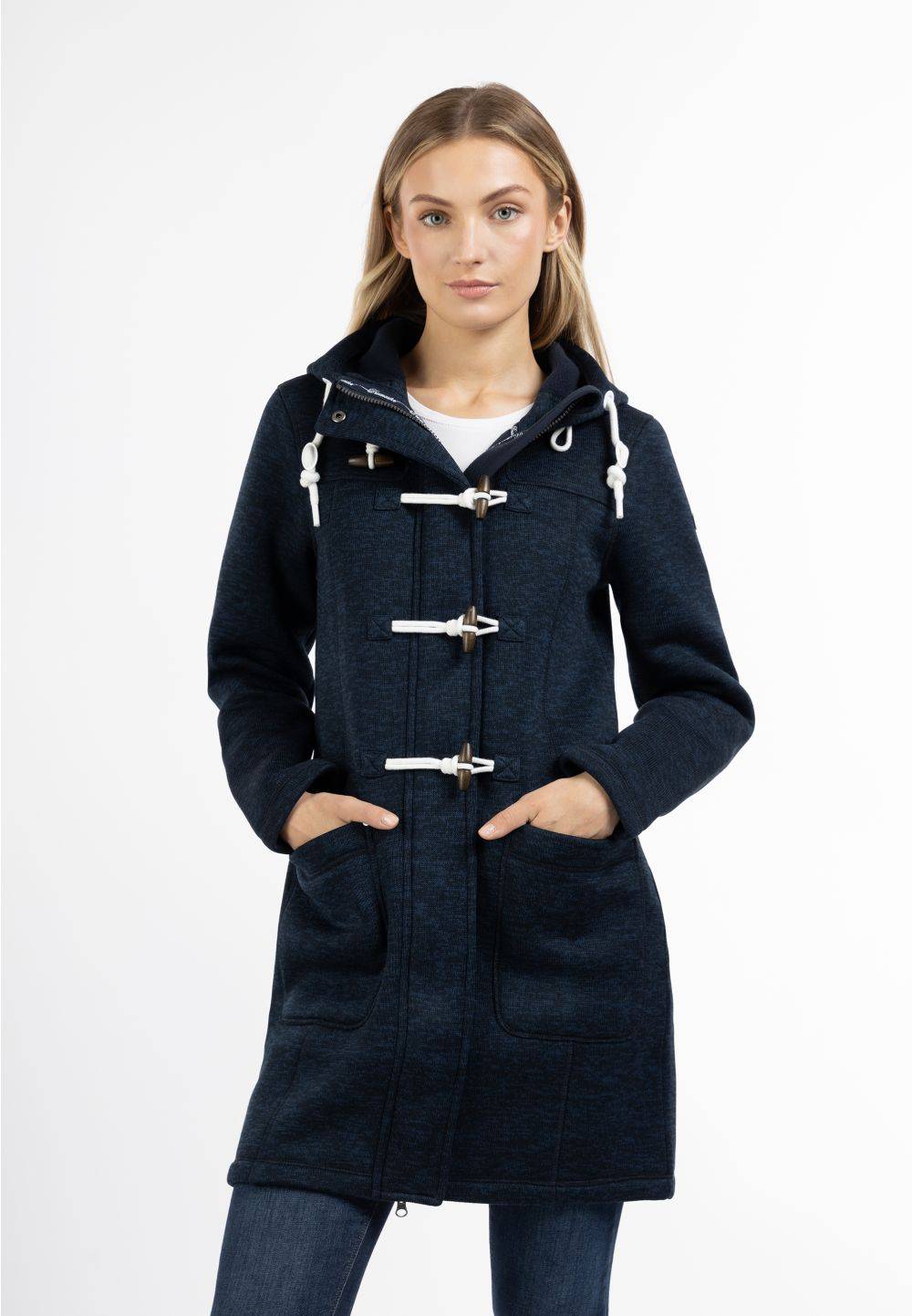 Schmuddelwedda DreiMaster Maritim Strickfleece-Dufflecoat