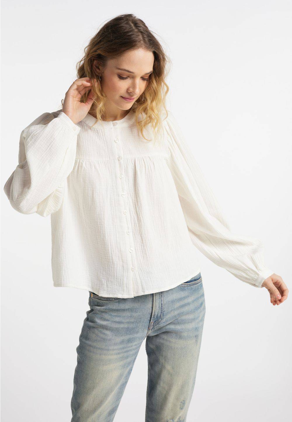 Schmuddelwedda DreiMaster Vintage Bluse aus Baumwollmusselin