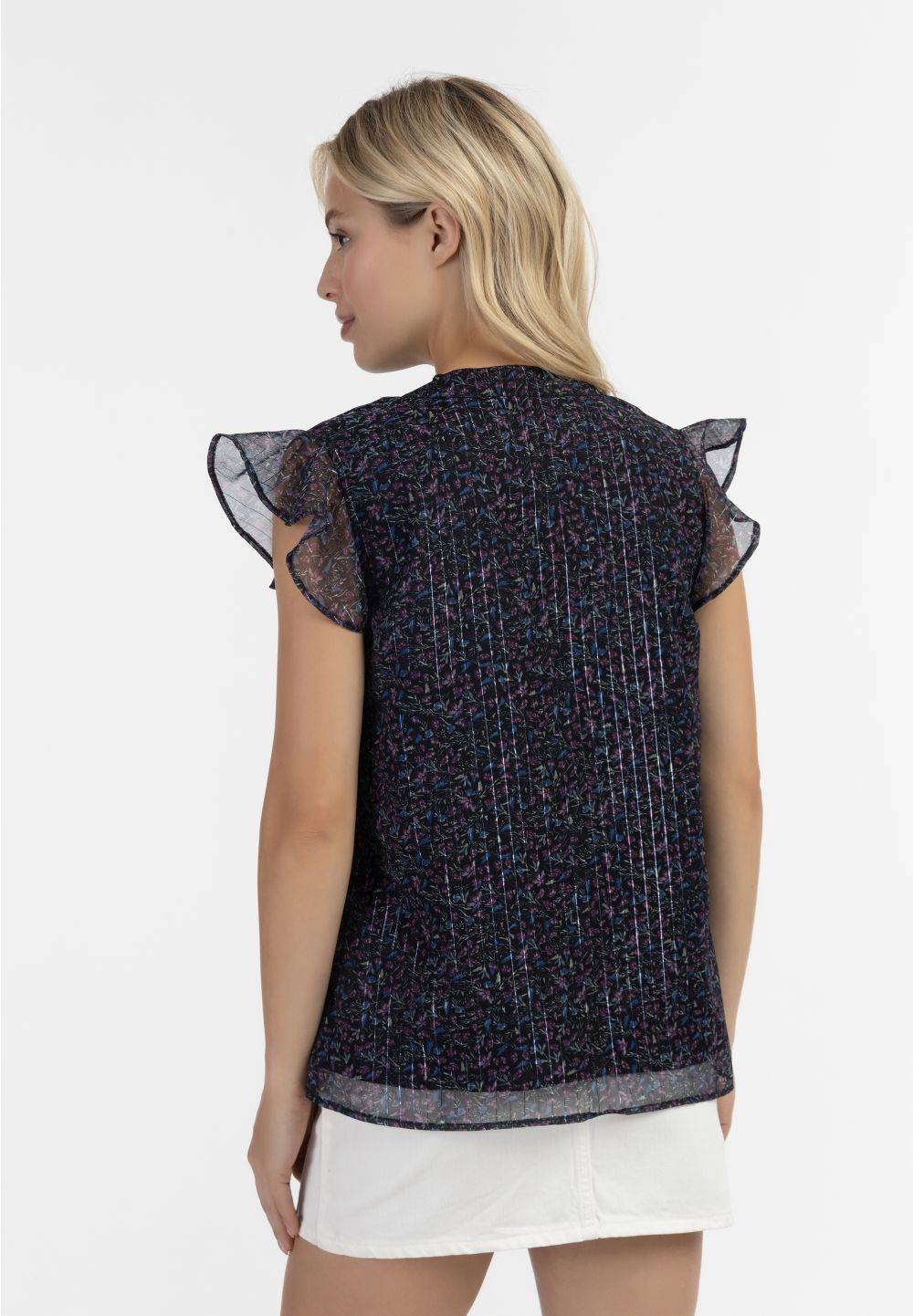 Schmuddelwedda DreiMaster Vintage Blusenshirt Mit Rüschenärmeln