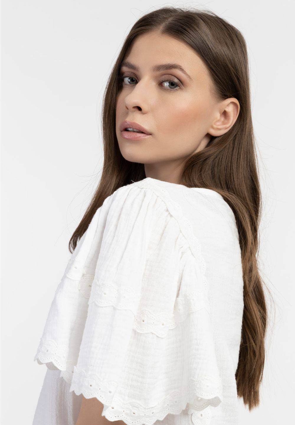 Schmuddelwedda DreiMaster Vintage Blusenshirt Mit Spitze