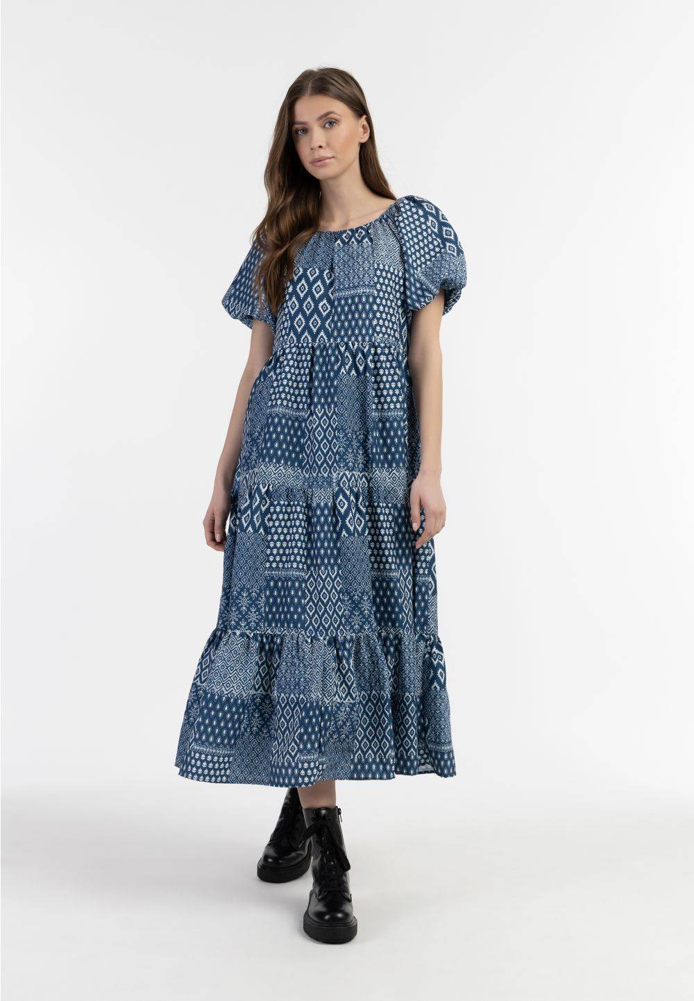 Schmuddelwedda DreiMaster Vintage Kurzarm Maxikleid