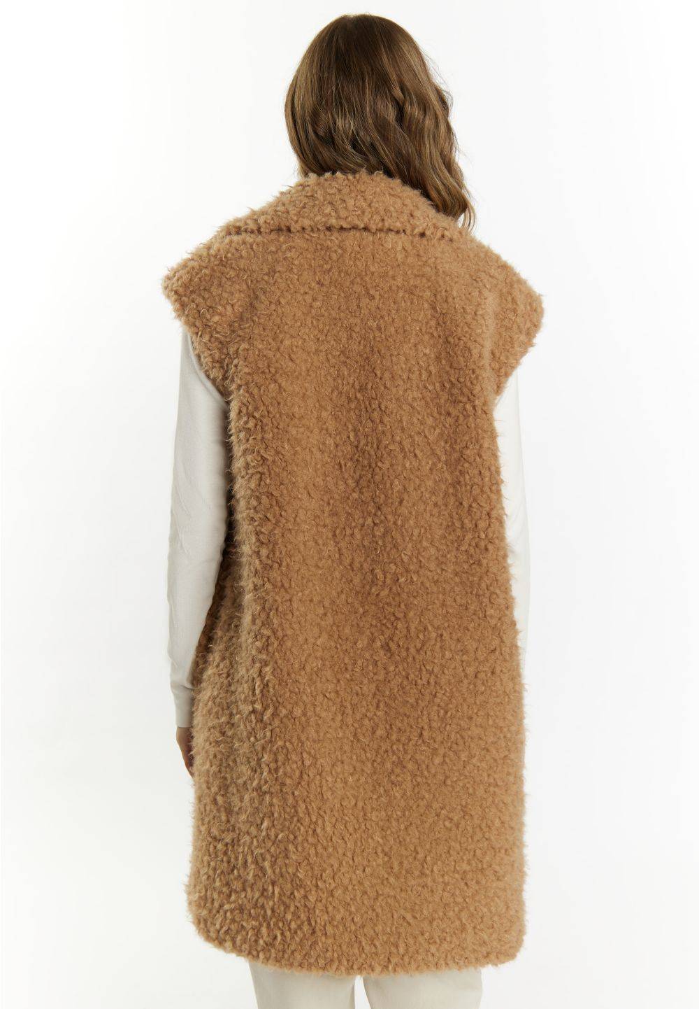 Schmuddelwedda DreiMaster Vintage Lange Weste Aus Fellimitat