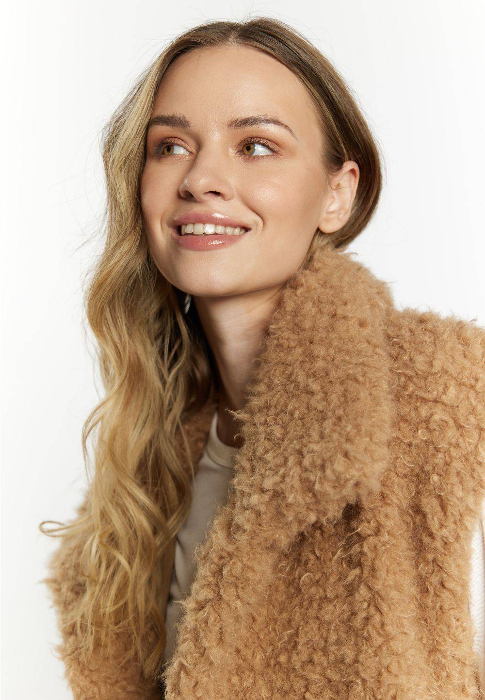 Schmuddelwedda DreiMaster Vintage Lange Weste Aus Fellimitat