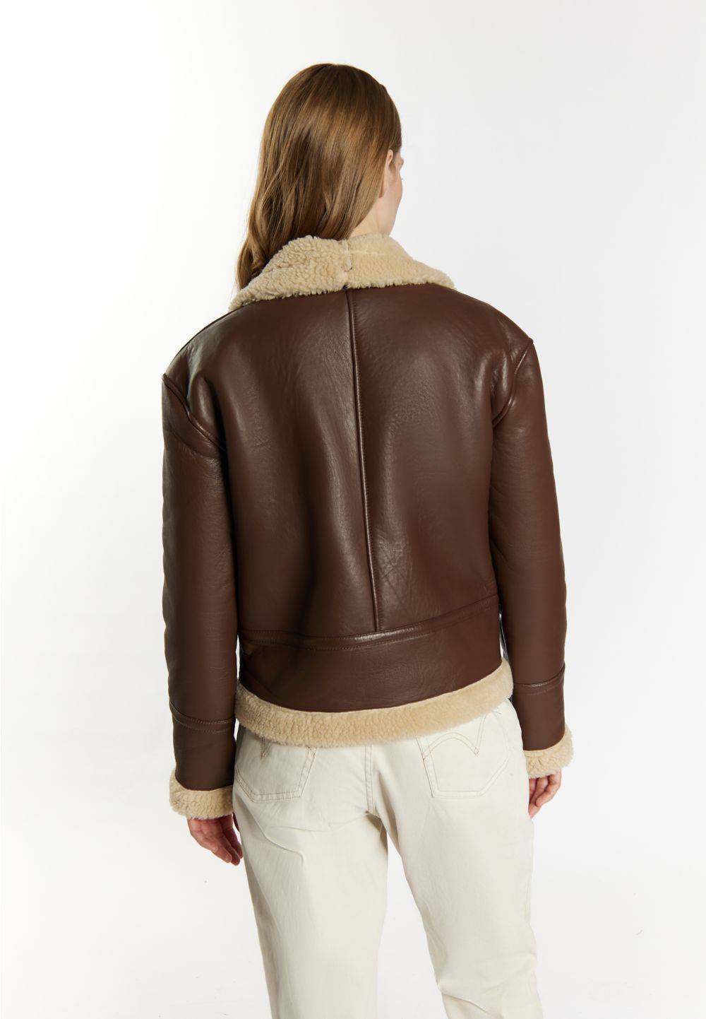 Schmuddelwedda DreiMaster Vintage Lederjacke Aus Shearling