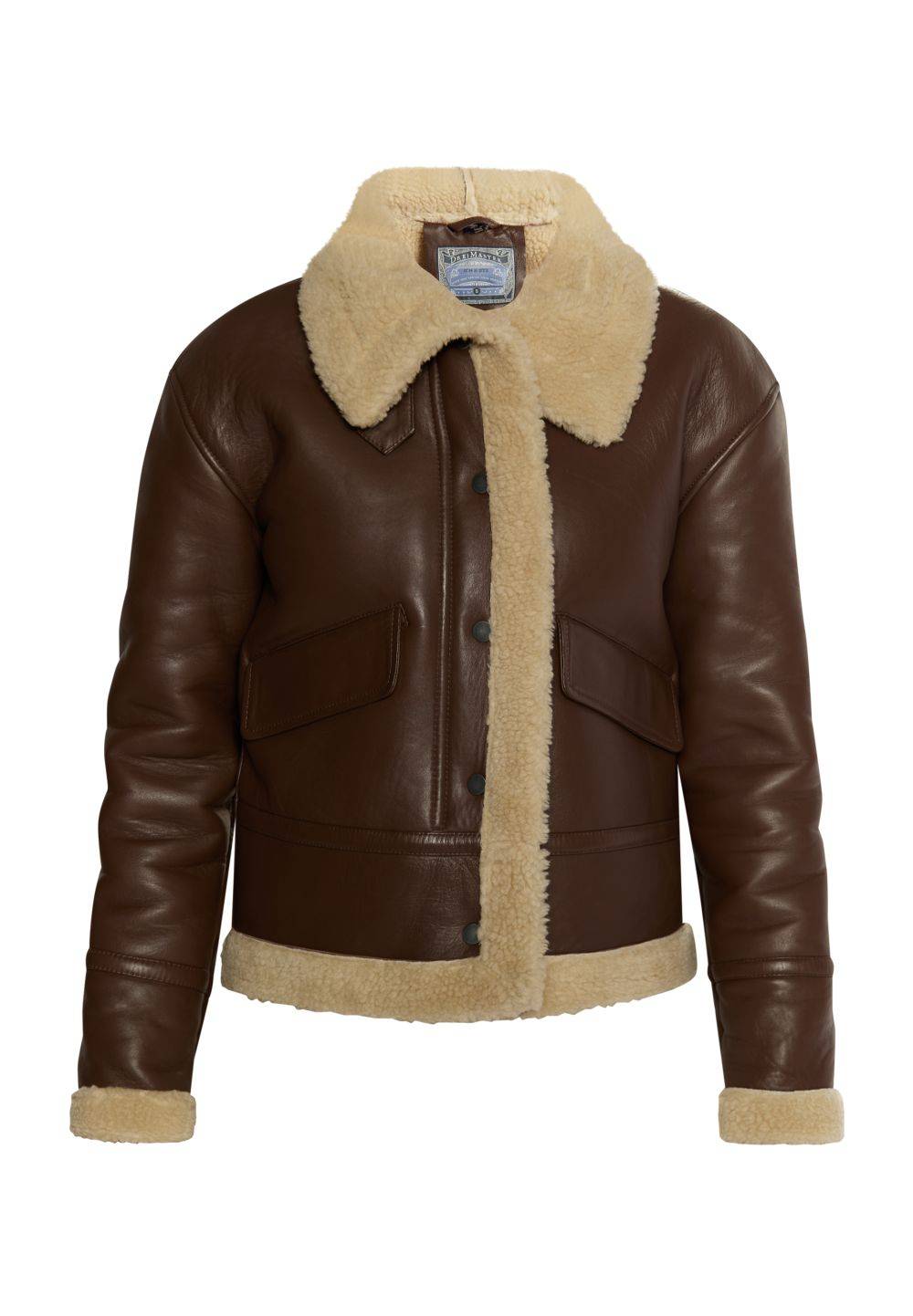Schmuddelwedda DreiMaster Vintage Lederjacke Aus Shearling