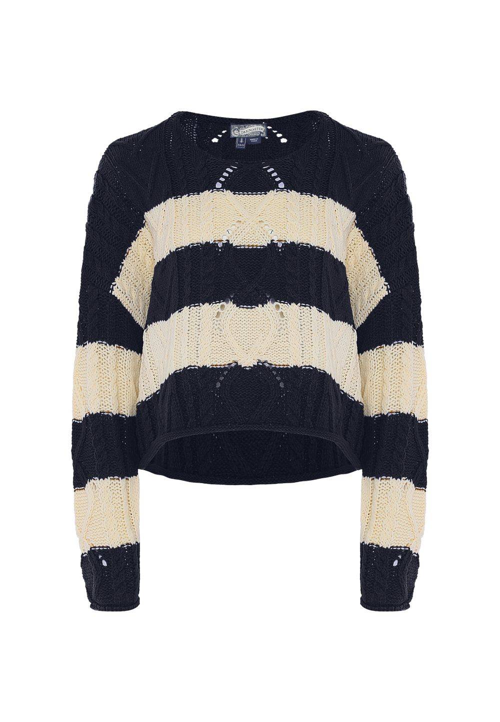 Schmuddelwedda Dreimaster Vintage Pullover Mit Streifen