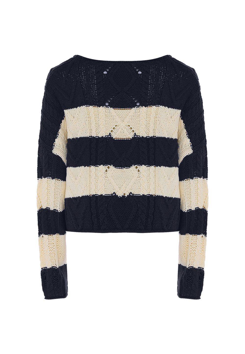 Schmuddelwedda Dreimaster Vintage Pullover mit Streifen