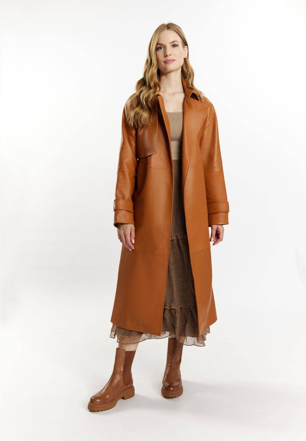 Schmuddelwedda DreiMaster Vintage Trenchcoat Aus Leder
