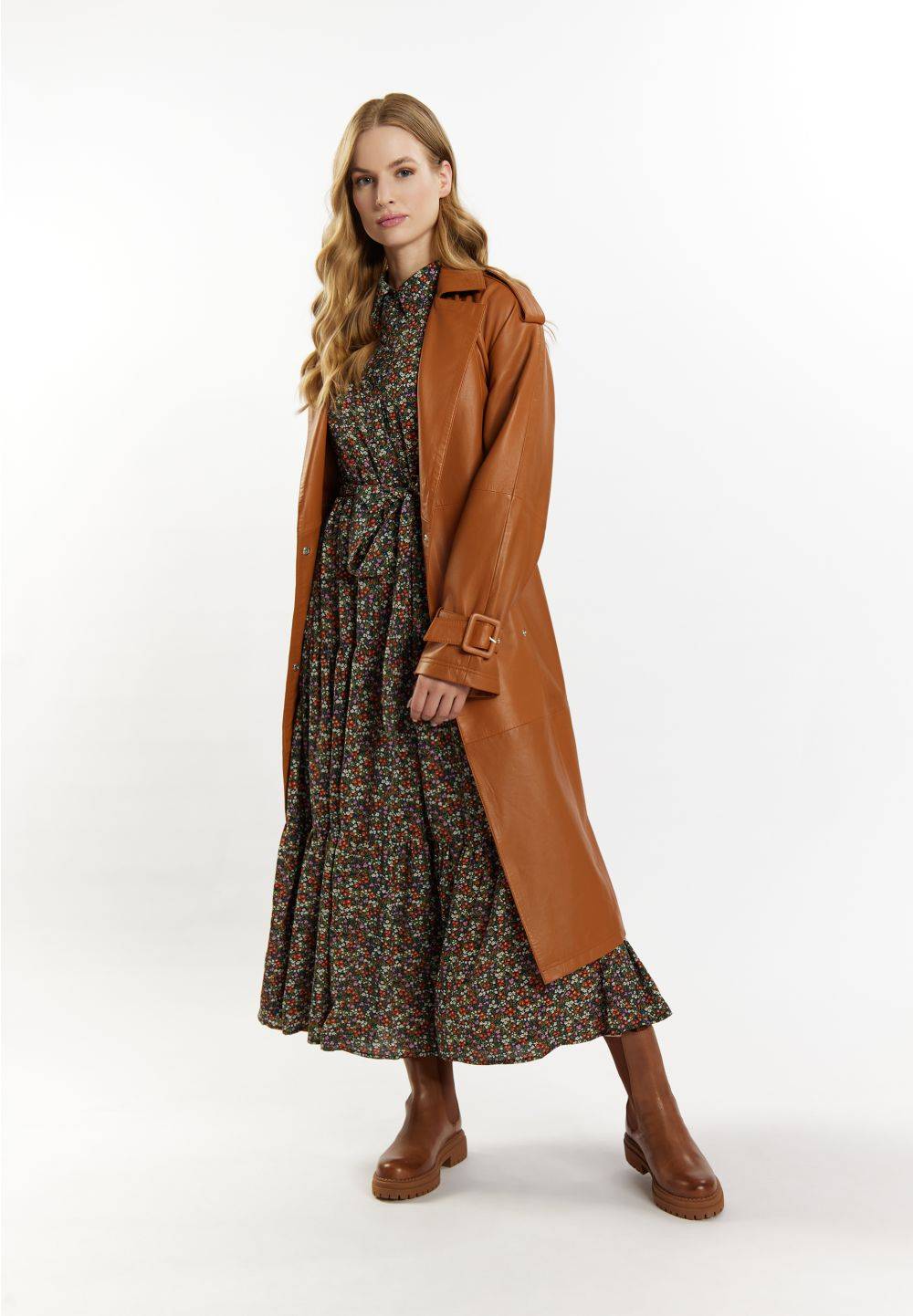 Schmuddelwedda DreiMaster Vintage Trenchcoat Aus Leder