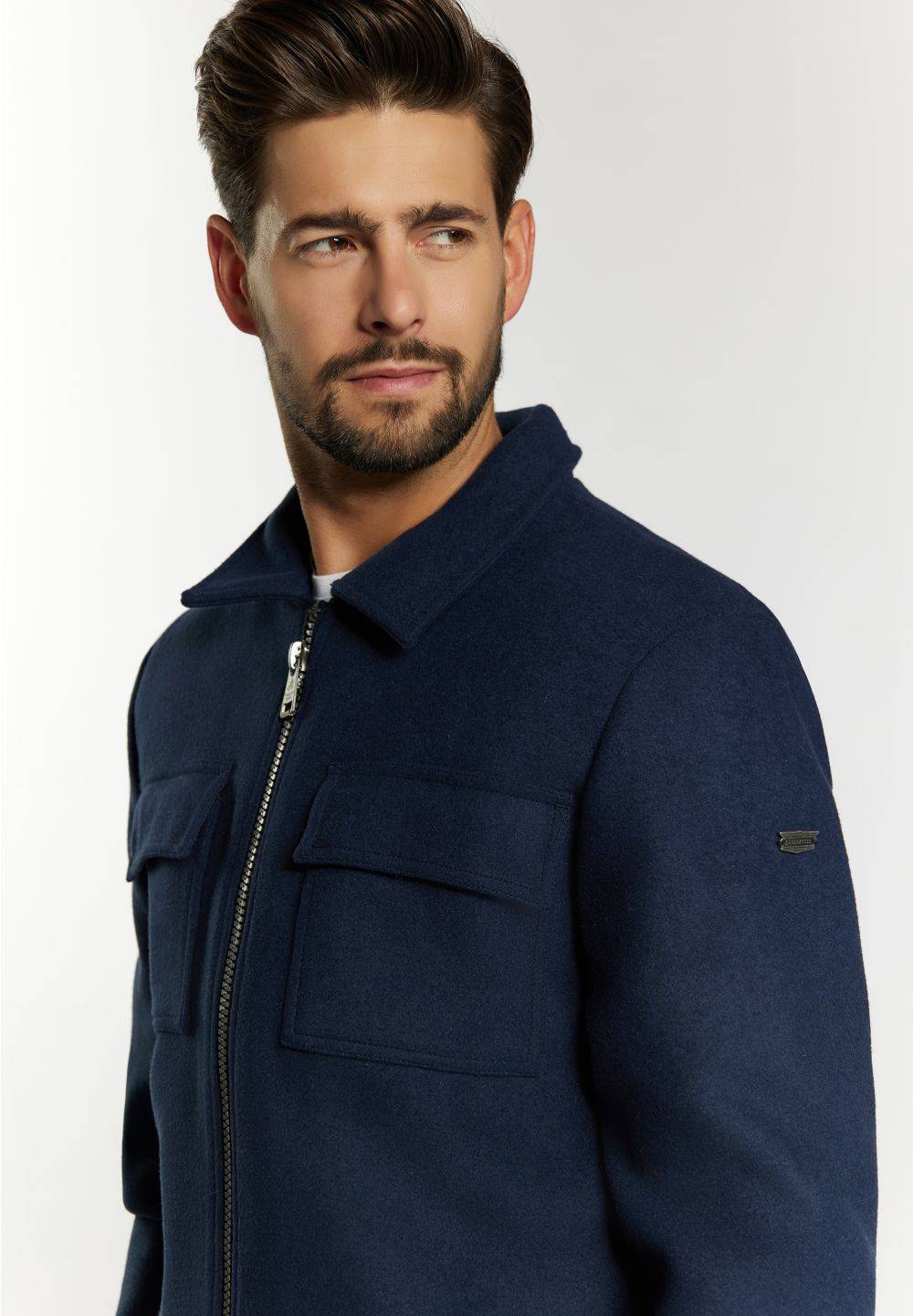 Schmuddelwedda DreiMaster Vintage Übergangsjacke Aus Wollgemisch