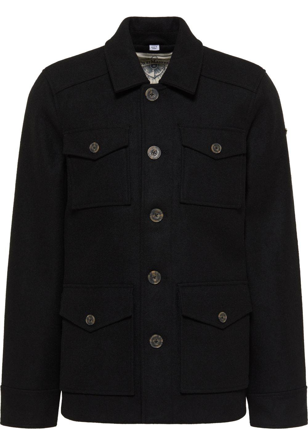 Schmuddelwedda DreiMaster Vintage Übergangsjacke Aus Wollgemisch