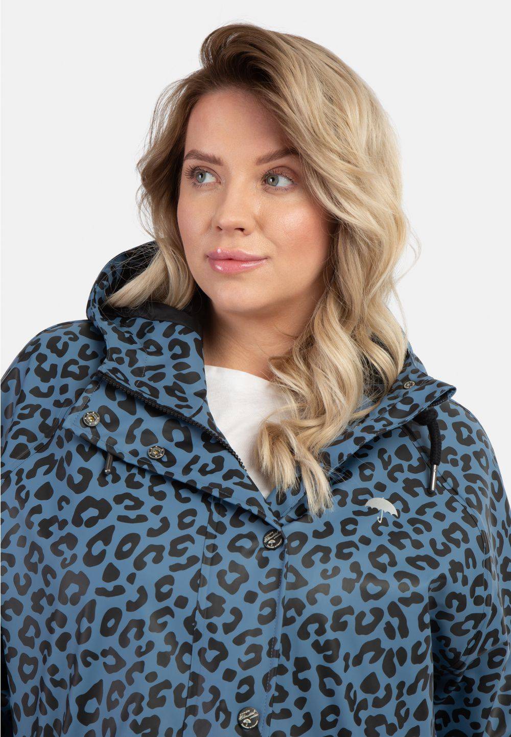 Schmuddelwedda Schmuddelwedda Plus Size Regenmantel Mit Leoprint