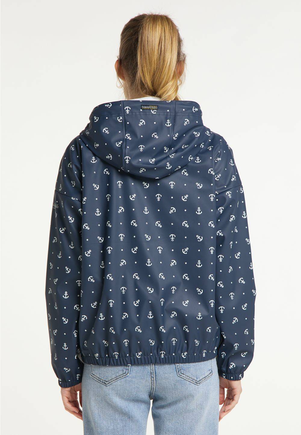 Schmuddelwedda Schmuddelwedda Regenjacke mit Anker-Print