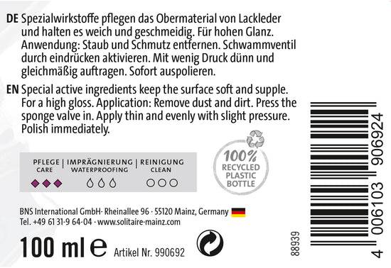 Schuhwerk Schwangau Solitaire Lack Lederöl