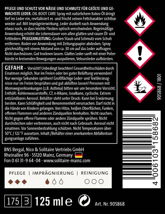 Schuhwerk Schwangau Solitaire Oil Boot Care Spray