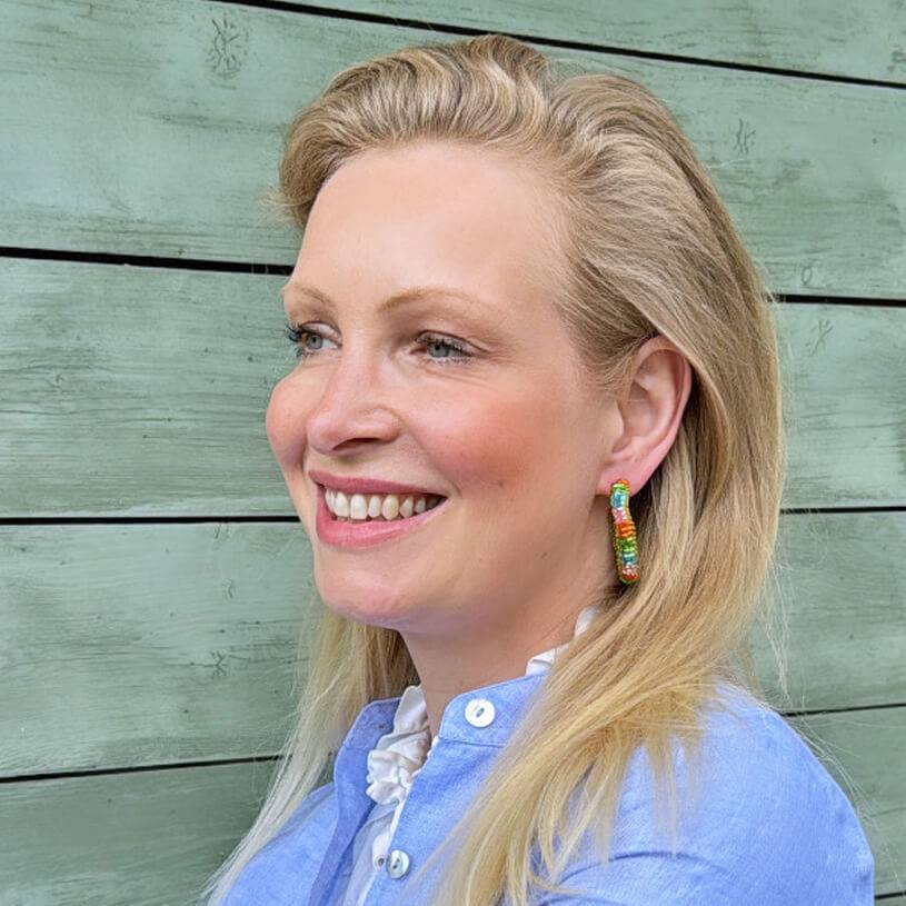 SchwesterSchwester Ausgefallene Creolen Aus Perlen In Bunten Farben