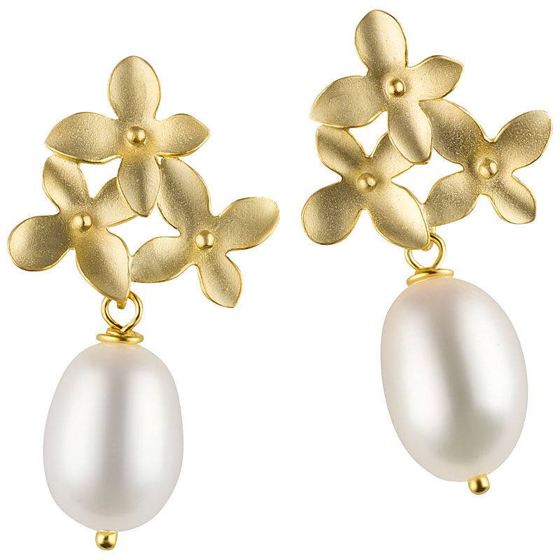 SchwesterSchwester Blütenstecker Mit Edler Süßwasserperle Von Janne Von Der Heide