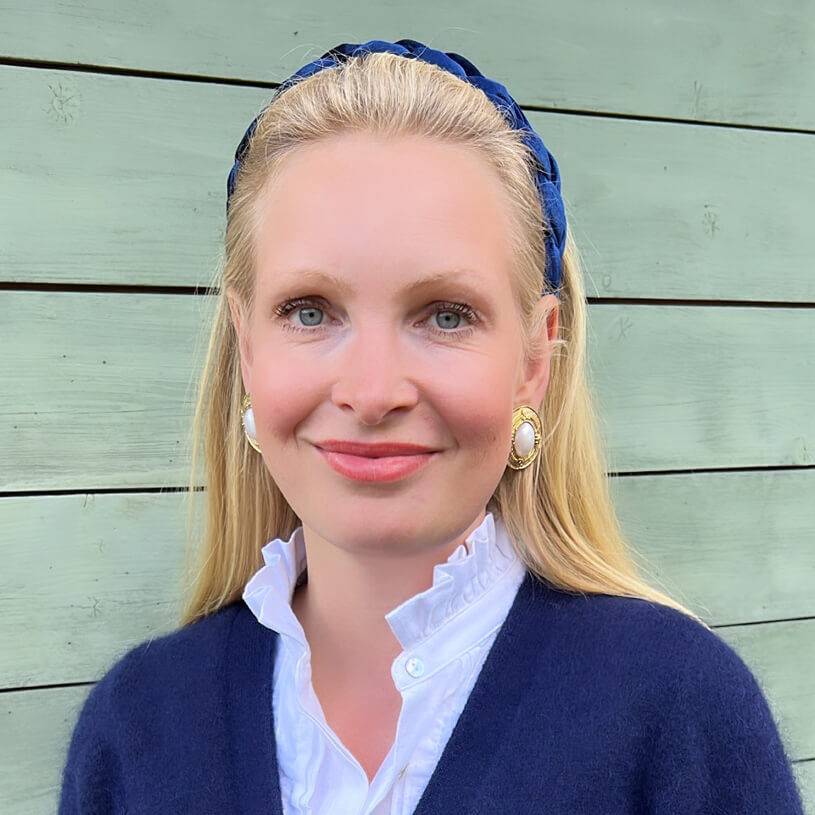 SchwesterSchwester Breiter Geflochtener Samt-Haarreif In Dunkelblau