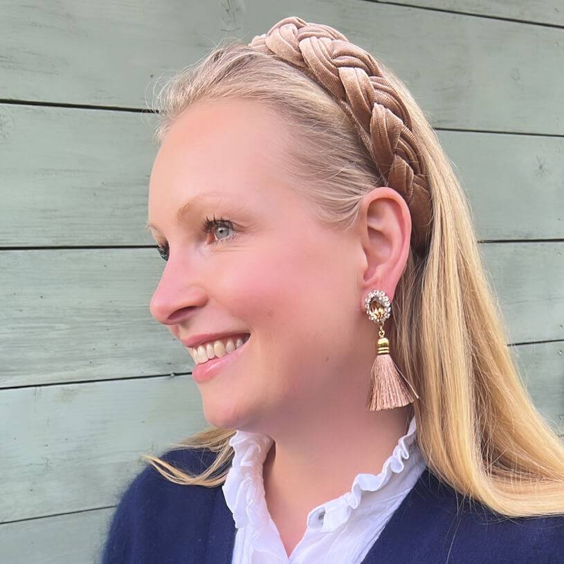 SchwesterSchwester Edel Funkelnde Ohrstecker In Champagner Mit Quaste