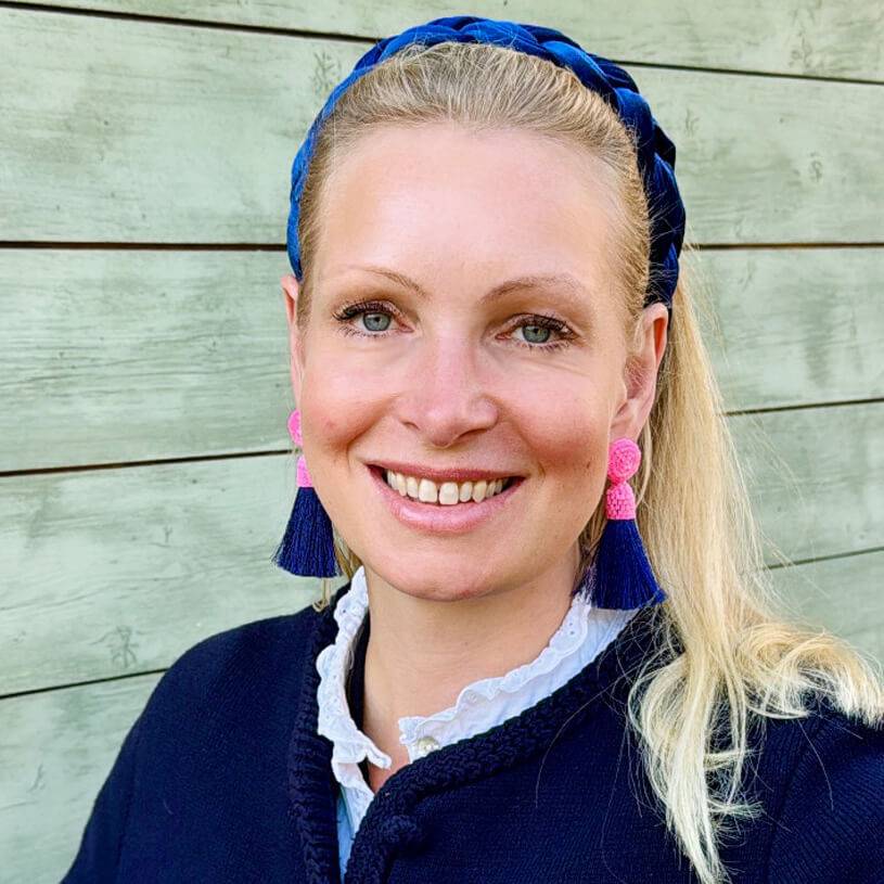 SchwesterSchwester Exklusive Perlen-Quastenohrringe In Rosa Und Dunkelblau