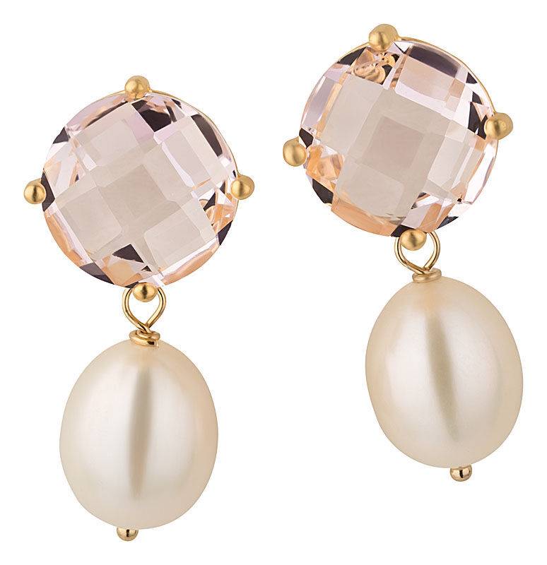 SchwesterSchwester Funkelnde Ohrstecker In Hellrosa Mit Edler Süßwasserperle Von Janne V. D. Heide