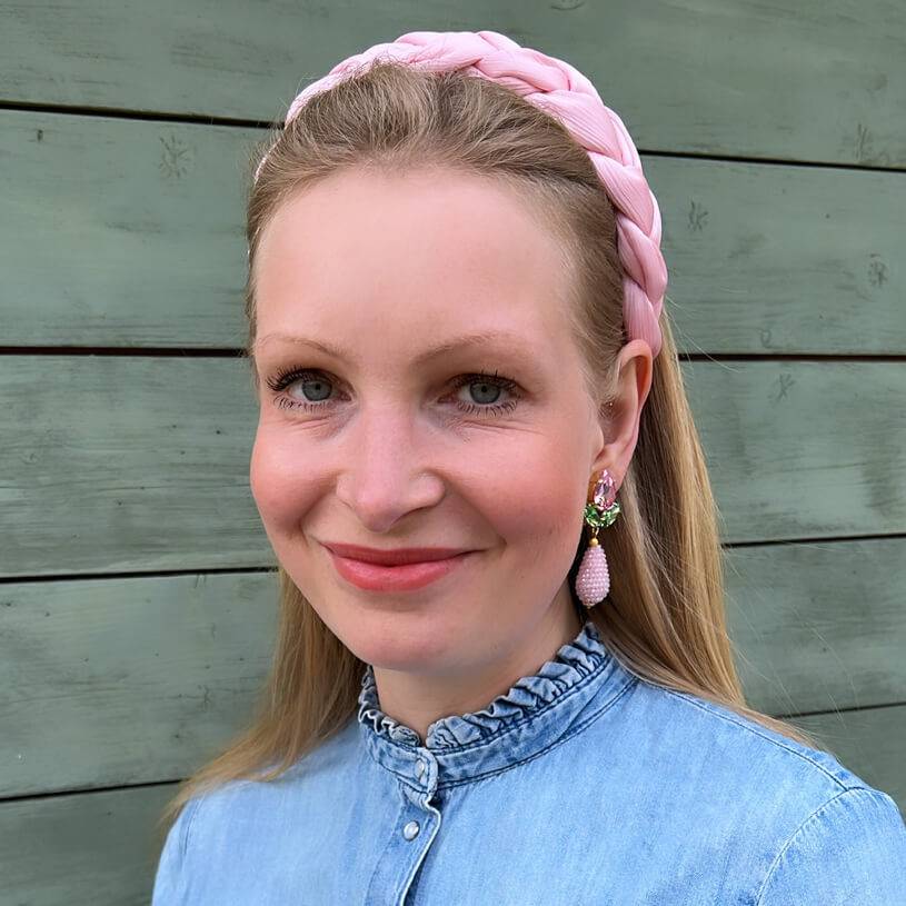 SchwesterSchwester Funkelnde Ohrstecker In Rosa Und Grün Mit Glitzernden Tropfen