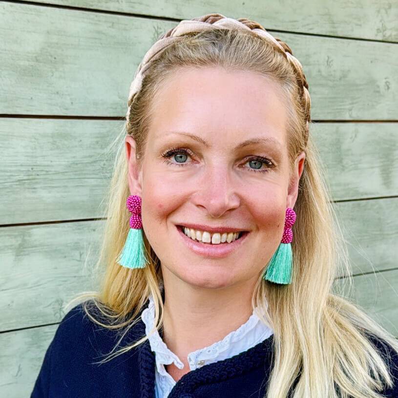 SchwesterSchwester Funkelnde Perlen-Quastenohrringe In Metallic Pink Und Hellem Türkis