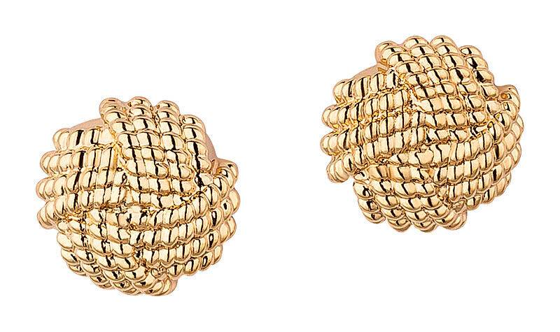 SchwesterSchwester Funkelnde Vergoldete Knoten Ohrstecker Von Janne V. D. Heide