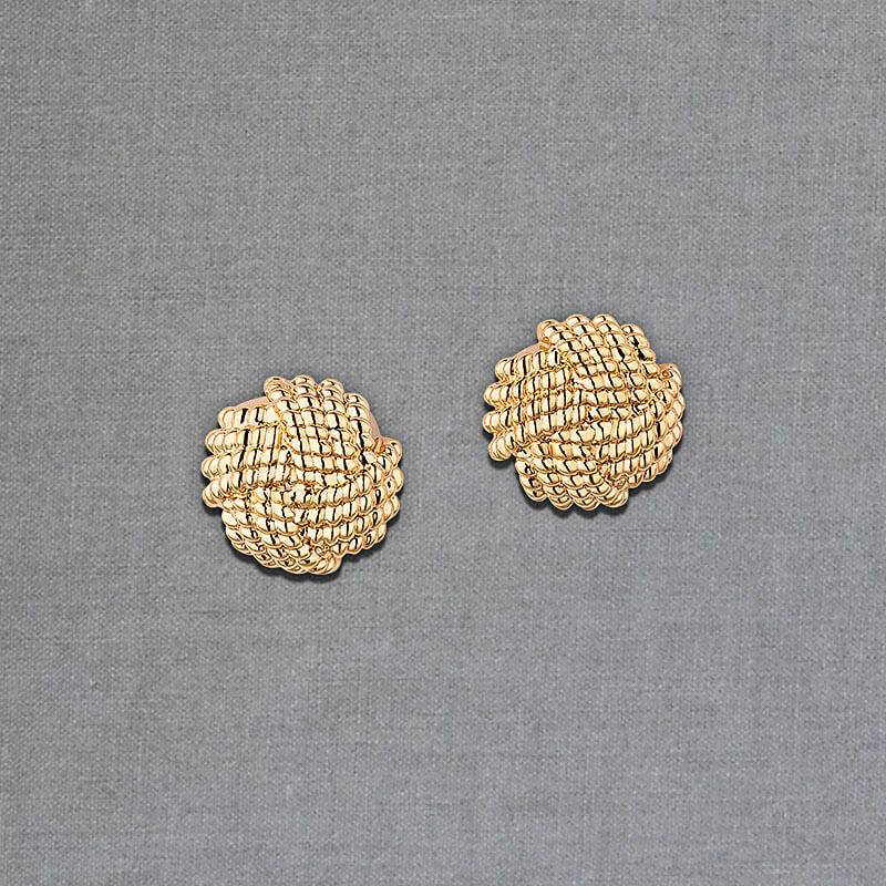 SchwesterSchwester Funkelnde vergoldete Knoten Ohrstecker von Janne v. d. Heide