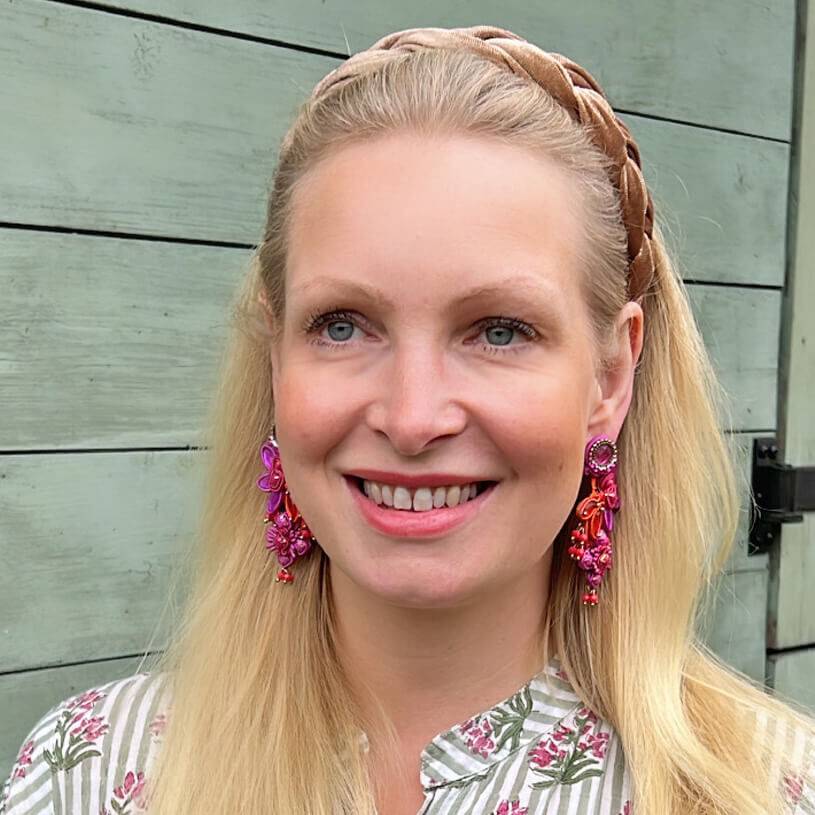 SchwesterSchwester Große Soutache-Ohrringe In Pink, Orange Und Violett