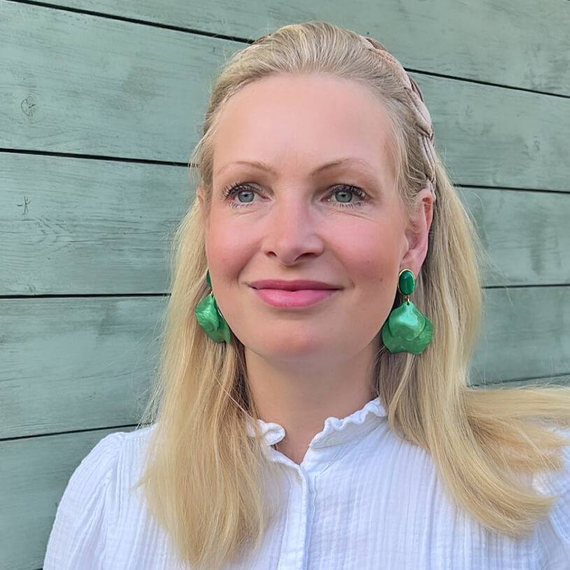 SchwesterSchwester Grüne Ohrringe Mit Blütenblättern