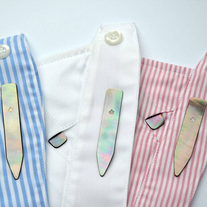 SchwesterSchwester Kragenstäbchen Aus Dunklem Perlmutt