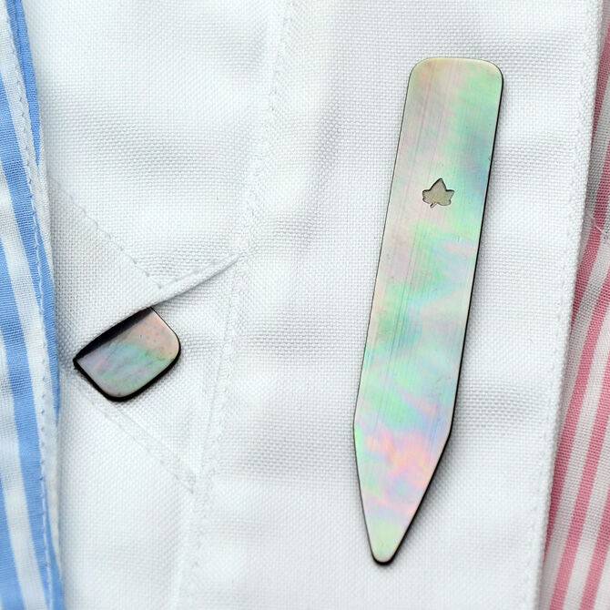 SchwesterSchwester Kragenstäbchen Aus Dunklem Perlmutt