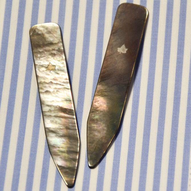 SchwesterSchwester Kragenstäbchen aus dunklem Perlmutt