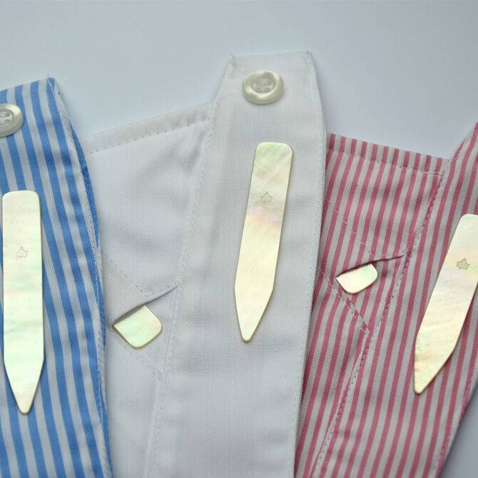 SchwesterSchwester Kragenstäbchen Aus Hellem Perlmutt