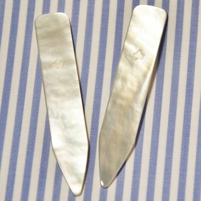 SchwesterSchwester Kragenstäbchen aus hellem Perlmutt