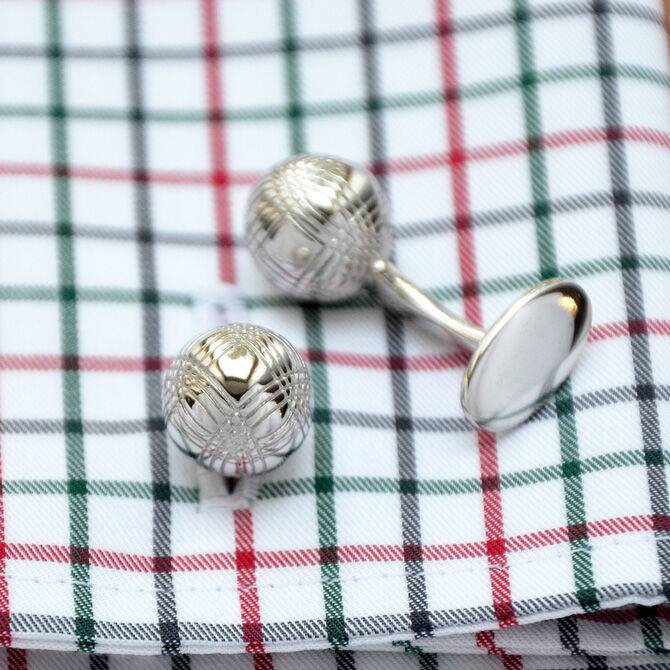 SchwesterSchwester Manschettenknöpfe Silber Boule-Kugel