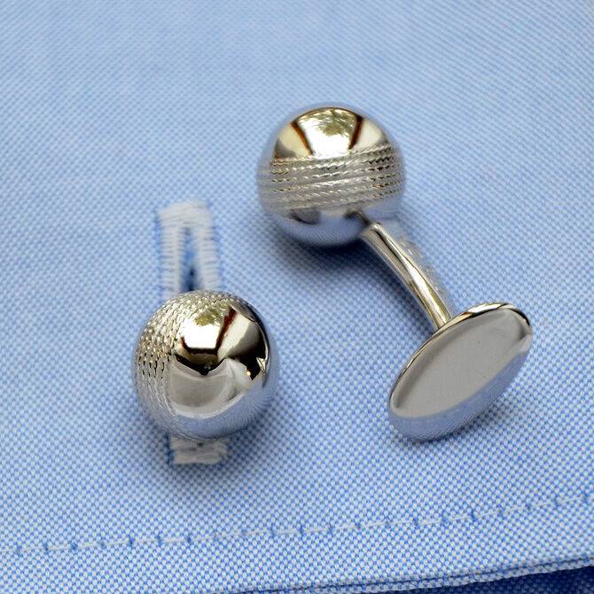 SchwesterSchwester Manschettenknöpfe Silber Cricket-Ball