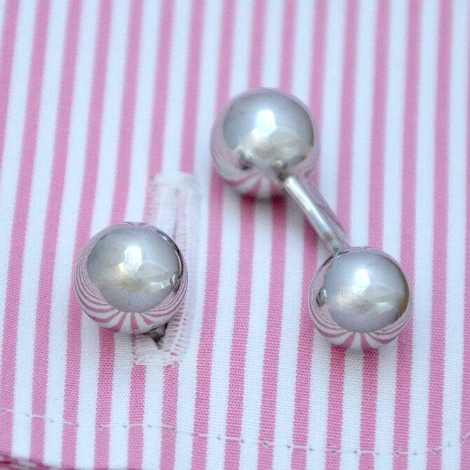 SchwesterSchwester Manschettenknöpfe Silber Polobälle