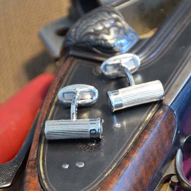 SchwesterSchwester Manschettenknöpfe Silber Schrotpatrone