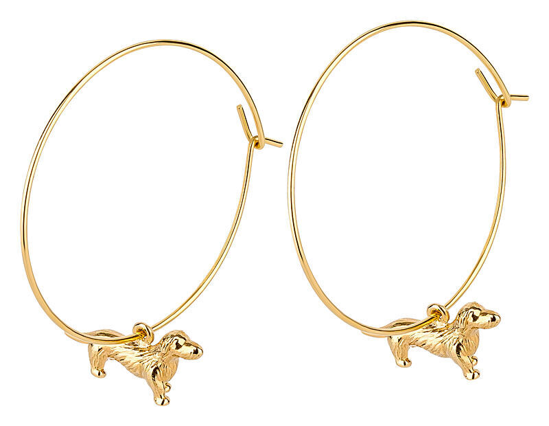 SchwesterSchwester Schöne Vergoldete Creolen Mit Dackel Von Janne V. D. Heide