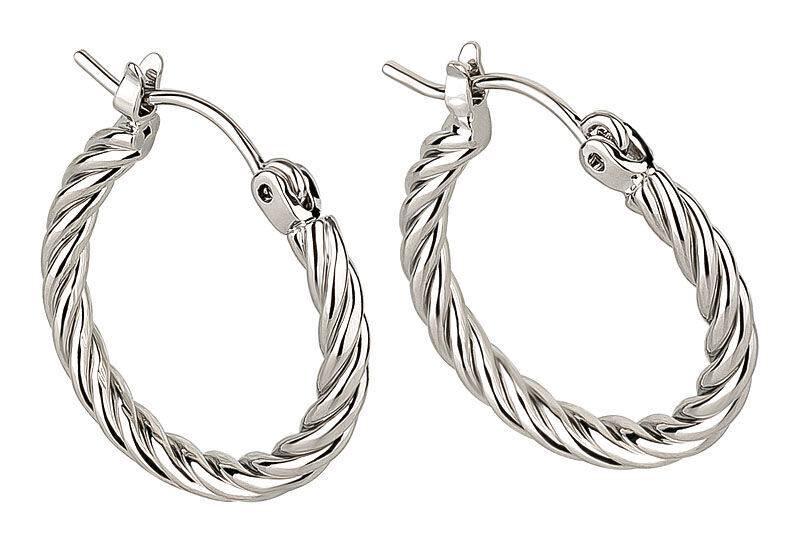 SchwesterSchwester Schöne Verschlungene Creolen Von Janne V. D. Heide - Rhodiniert