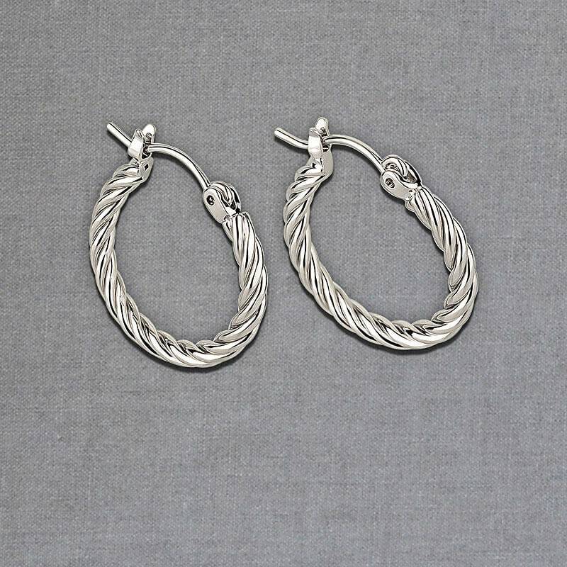 SchwesterSchwester Schöne verschlungene Creolen von Janne v. d. Heide - rhodiniert