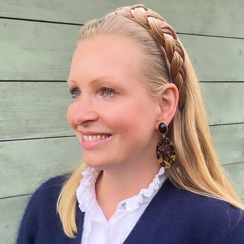 SchwesterSchwester Schwarze Ohrringe Als Ohrstecker Mit Oval In Schildpatt-Optik Im Marrakesch Stil Von AmuseToi