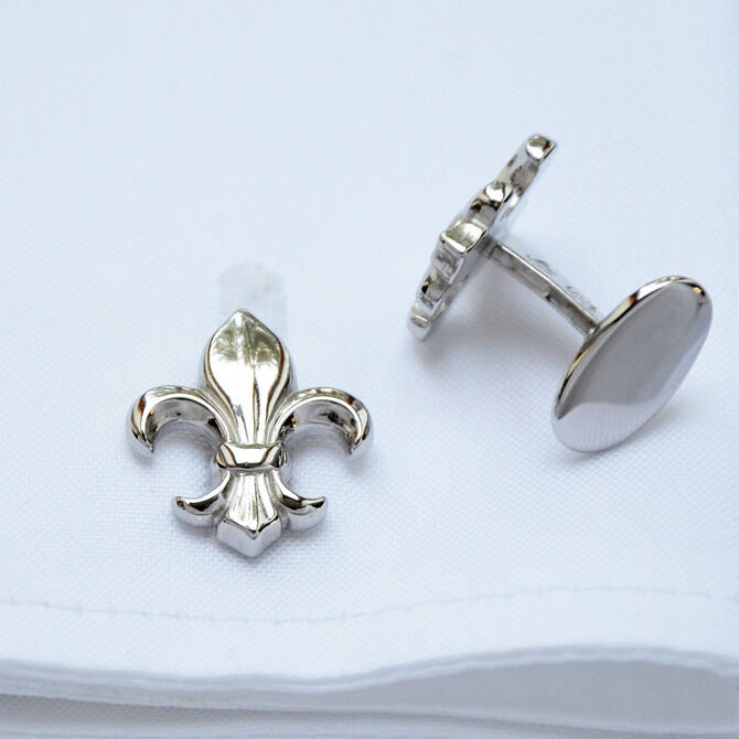 SchwesterSchwester Manschettenknöpfe Silber Lilie