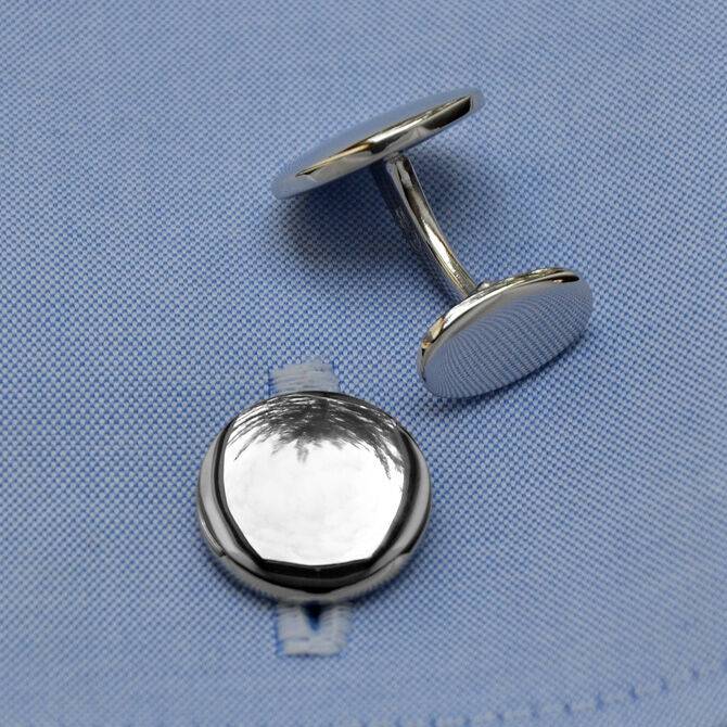 SchwesterSchwester Manschettenknöpfe Silber Rund